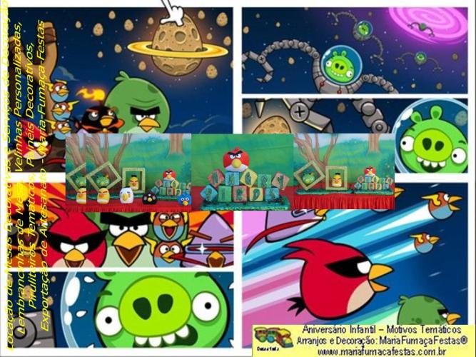 Decoraão Temtica Angry-Birds - Aniversrio Infantil da Maria Fumaa Festas