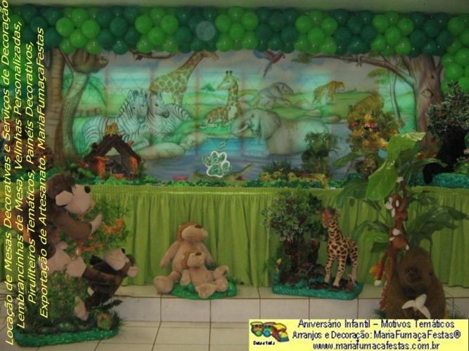 Decoraão Festa de Aniversrio Infantil Selva Safari da Maria Fumaa Festas